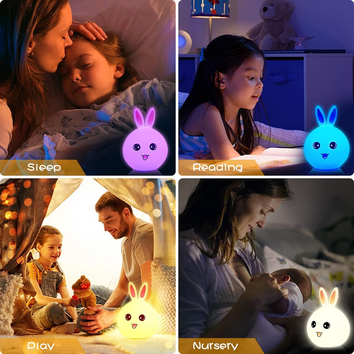 Cute Bunny Silicone Lamp