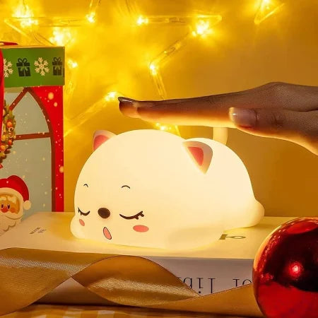 Adorable Silicon Snoring Cat Night Light