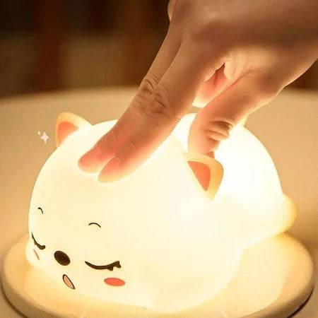 Adorable Silicon Snoring Cat Night Light